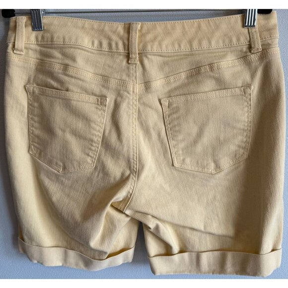 Talbots Womens Yellow Boyfriend Jean Short 10P Folded Hem Flawless 5 Pocket - Picture 2 of 9